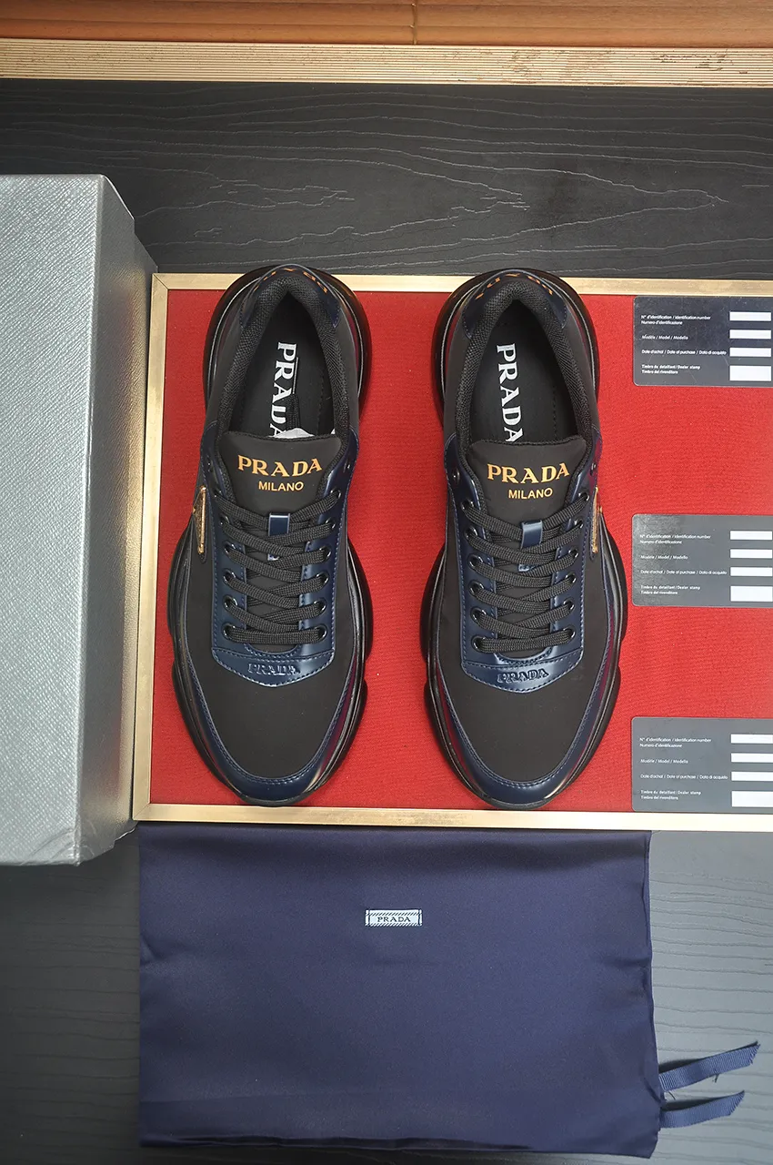 Men's shoes 💰700💶[PRADA] Men's shoes counter hot sale, official website synchronization, 👑Top version ✔️Original cowhide upper + cowhide lining, 1🆚1 replica, original original sole [black/blue/brown 3 colors] 🎯 Material: cowhide surface 🎯 Inner lining: cowhide 🎯 Sole: original molded outsole 🎯 size: Male 38-45 (45 is custom-made and cannot be returned or exchanged)
